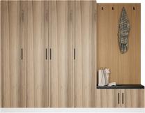 Prieškambario baldų komplektas Kalune Design Noah 8303, vidaus, riešuto sp.