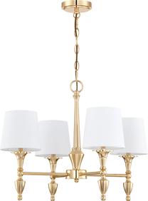 Valgusti rippuv Cosmo Light Austin P04142AU-WH, E27, 4 x 40 W, valge v. / kuldne v.