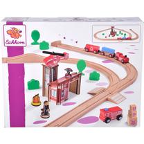 Игрушечный поезд с рельсами Eichhorn Fire Department, многоцветный