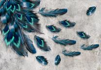 Fototapete Artgeist Blown Feathers LFT2339, 140 cm x 200 cm