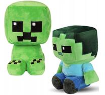 Набор мягких игрушек HappyJoe Minecraft Creeper & Steve, зеленый цв., 26 см, 2 шт.