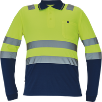 Darba krekls vīriešu Cerva Leon HV, zila krās./dzeltena krās., 5XL izmērs