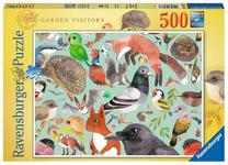 Puzle Ravensburger Garden Visitors, 36 cm x 49 cm, 500 gab., daudzkrāsaina