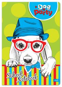 Sąsiuvinis Lastva Dog Party Kids, linijomis, A5, 52 lapų