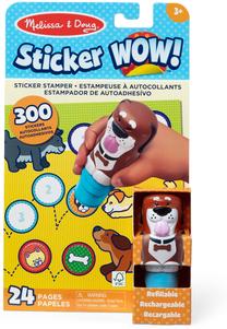Наклейка, набор, собака Melissa & Doug Sticker WOW!, синий цв./коричневый цв.