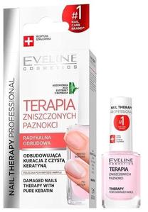 Nagu kopšanas līdzeklis Eveline Nail Therapy Therapy, gaiši rozā krās., 12 ml