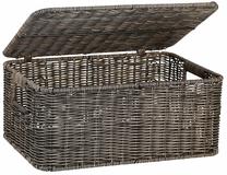 Korv Home4you Basile, plastik/metall, 34 cm x 24 cm, pruun v.