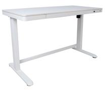 Datorgalds regulējams augstums Home4you Ergo 18695, 120 cm x 60 cm, 121 cm, balta krās.