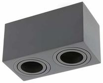 Valgusti lagi GTV Aveiro Duo Bis Rectangular, GU10, 2 x 20 W, must v. / must v.