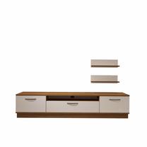 ТВ стол Kalune Design Trendstyle 180R-CB, белый цв./ореховый цв., 40 см x 180 см x 46 см