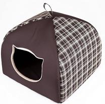 Kaķu māja Hobbydog R3 Igloo, brūna krās., 49 cm x 49 cm