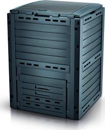 Komposta kaste Prosperplast Compogreen Woody, 60 cm x 60 cm x 81 cm, 280 l, pelēka krās.