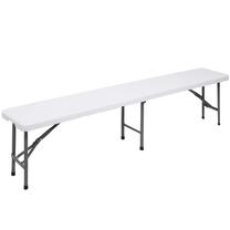 Lauko suoliukas Springos GF0094, balta sp./juoda sp., 180 cm x 30 cm x 43 cm