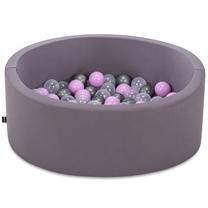 Baseins ar bumbiņām Kalune Design Bubble Pops, ⌀ 7 cm, caurspīdīga krās./pelēka krās.