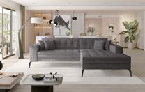 Kampinė sofa Solange Berlin 01, pilka sp., dešininė, 292 x 196 cm x 80 cm