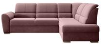 Kampinė sofa Siber Velvetmat 24, rožinė sp., dešininė, 270 x 186 cm x 93 cm