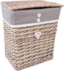 Veļas kaste Home4you Willi Grey, pelēka krās., 28 cm x 39 cm x 45 cm