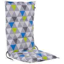 Lauko kėdės pagalvėlė Patio Malezja Hoch H035-01PB, mėlyna sp./žalia sp./pilka sp., 117 x 50 cm