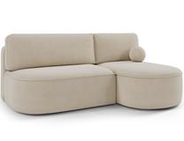 Kampinė sofa - lova Livosa Calmora 18, smėlio sp., dešininė, 144 x 220 cm x 93 cm