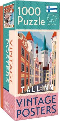 Dėlionė Tactic Vintage Cities Tallinn 495455, 67 cm x 48 cm, 1000 vnt., įvairių spalvų