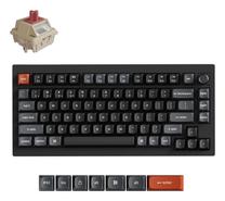 Belaidė žaidimų klaviatūra Keychron V1 Ultra Wireless, Silk POM Red V1U-D1, Anglų (US), juoda sp.