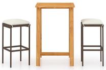Āra mēbeļu komplekts VLX Garden Bar Set, brūns krās., 2 sēdvietas