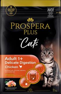 Sausas kačių maistas Prospera Plus Delicate Digestion Adult 1+, vištiena, 2 kg