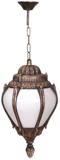 Lauko pakabinamas šviestuvas Opviq BFE-68202-BKR-OP, 60W, E27, IP65, ruda sp., 20 cm x 50 cm