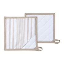 Katlu dvielis Lovely Chaumont PHB775005, 23 cm x 23 cm, balts krās./bēša krās.