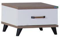 Naktinis staliukas Kalune Design Natura 1655, ąžuolo sp./balta sp., 40 cm x 56 cm x 34 cm