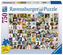 Dėlionė Ravensburger 99 Charming Dogs 16939, 80 cm x 60 cm, 750 vnt., įvairių spalvų
