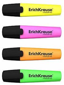 Tekstimarker Erich Krause, kollane v./roheline v./oranž v., 4 tk