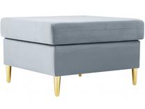 Pufas Micadoni Home Moghan Velvet, aukso sp./žydra sp., 70 cm x 70 cm x 45 cm