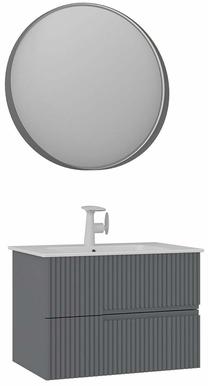 Vonios kambario baldų komplektas Kalune Design Moonlight, matinė pilka sp., 51 cm x 71 cm x 51 cm