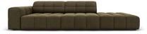 Sofa Micadoni Home Jennifer Velvet 3 Seats, žalia sp., dešininė, 262 x 102 cm x 70 cm