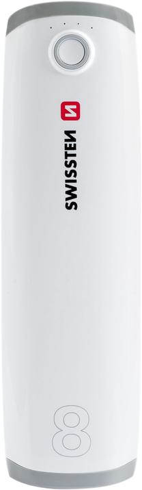 Lādētājs-akumulators (Power bank) Swissten, 8000 mAh, balta krās.