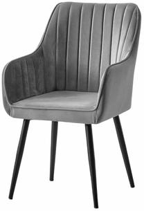 Valgomojo kėdė Kalune Design Nova 107BCK1177, matinė, juoda sp./pilka sp., 44 cm x 46 cm x 89 cm