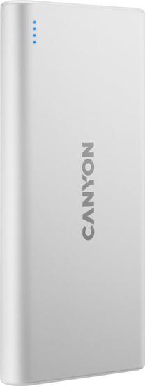 Lādētājs-akumulators (Power bank) Canyon PB-107, 10000 mAh, balta krās.