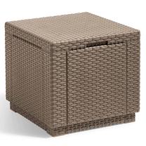 Pufas VLX Allibert Cube 422802, smėlio sp., 42 cm x 42 cm x 39 cm