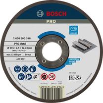 Pjovimo diskas kampiniam šlifuokliui Bosch Pro, 115 mm x 2.5 mm x 22.23 mm
