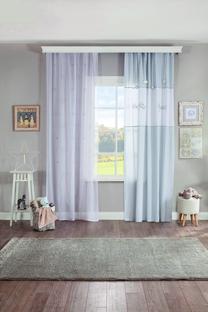Dienas aizkari Mijolnir Baby Cotton Tulle 181CLK8814, balts krās./gaiši zila krās., 150 cm x 260 cm