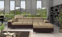 Kampinė sofa Ricardo Berlin 03, Soft 66, ruda sp./smėlio sp., dešininė, 205 x 280 cm x 90 cm