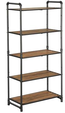Pastatoma lentyna Songmics Storage Rack 4251838563328, ruda sp./juoda sp., 129.5 cm x 63.8 cm x 30.5 cm