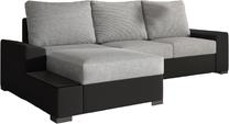 Kampinė sofa Negro Sawana 21, Soft 11, juoda sp./pilka sp., kairinė, 160 x 245 cm x 90 cm