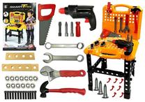 Žaislinis meistro įrankių rinkinys, meistro darbo stalas Smart Tools, įvairių spalvų