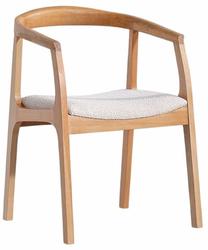 Valgomojo kėdė Kalune Design Alfa Natural 117FRF1304, matinė, ruda sp./rusva sp., 53 cm x 50 cm x 70 cm