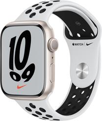 Viedais pulkstenis Apple Watch Nike Series 7 GPS 45mm Aluminum LT, bēša krās.