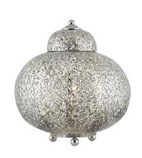 Настольные лампы Searchlight Fretwork, E27, 60Вт, никелевый цв./никелевый цв.