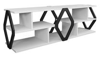 ТВ стол Kalune Design Erisa, белый цв./черный цв., 140 см x 35 см x 45 см