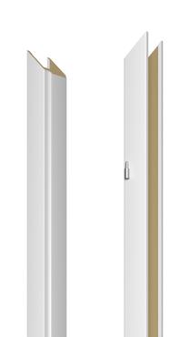 Vertikāla durvju aploda Domoletti, 209.5 cm x 10 - 14 cm x 1 cm, kreisais, balta krās.